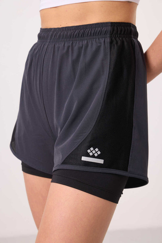 Poly Antrasit Şort