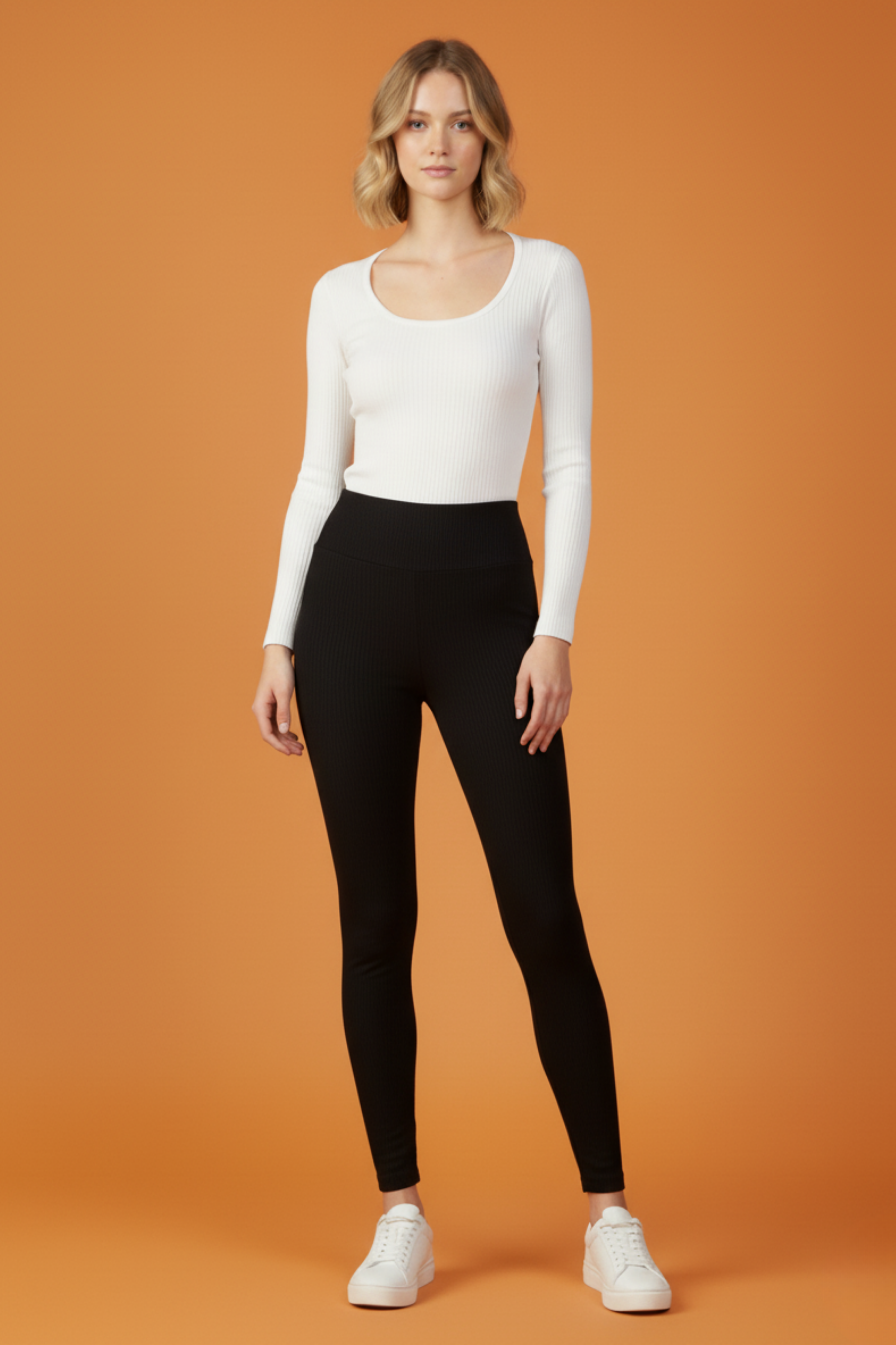 Kadın Fitilli Krem Tayt