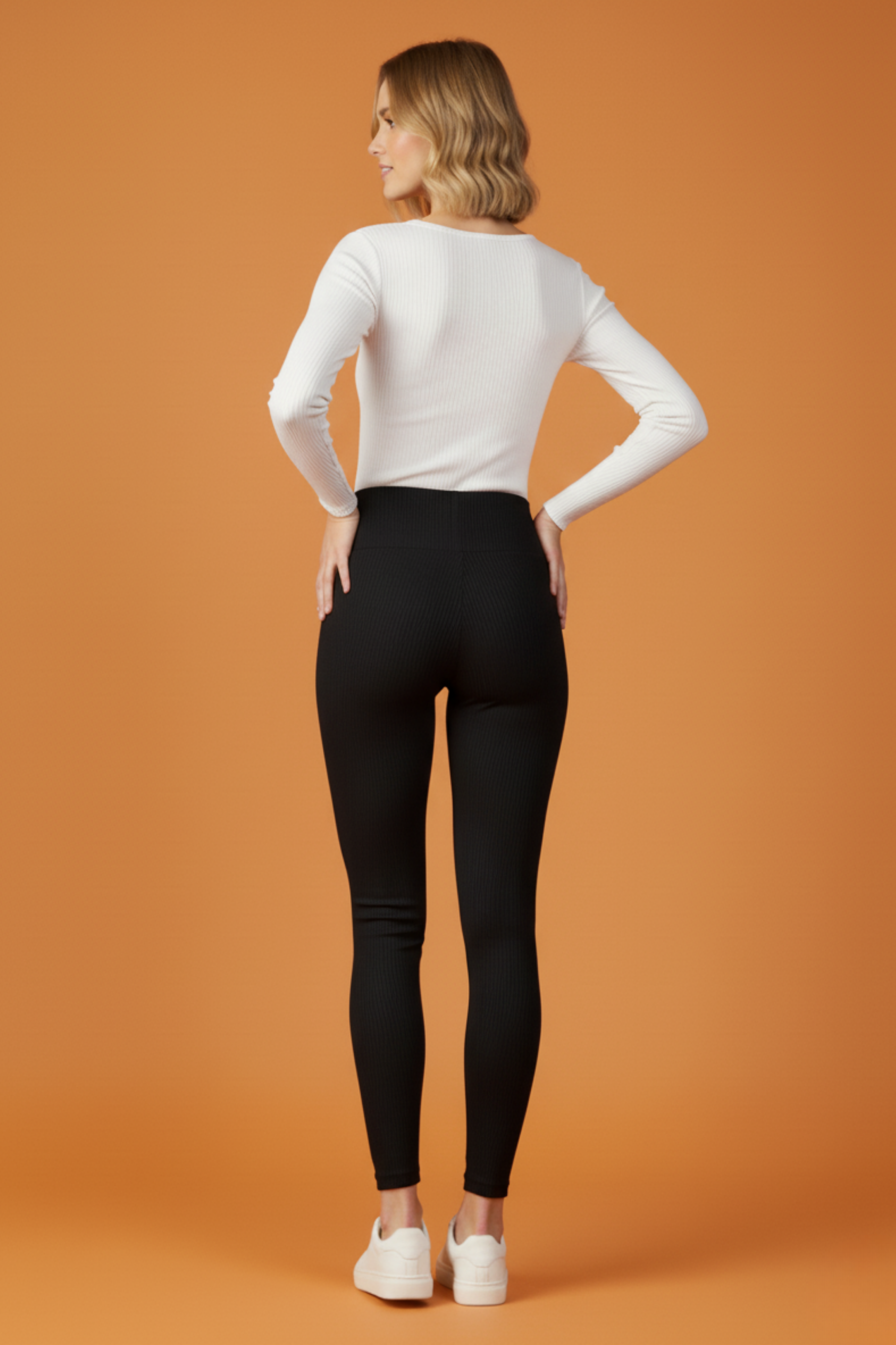 Kadın Fitilli Krem Tayt