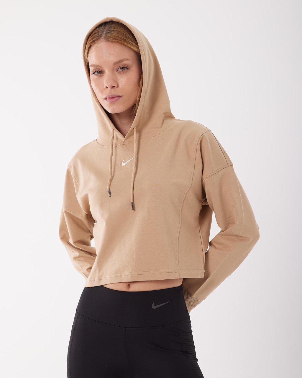 Kapüşonlu Crop Sweatshirt