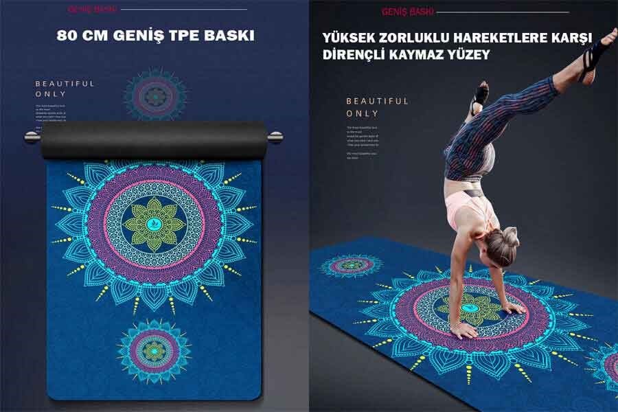 Tusi Yoga Matı ve Pilates Minderi Cennet Çiçeği